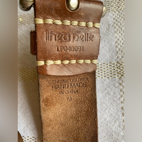 Vintage linea pelle leather stud belt . Y2k 2000 - Picture 5 of 8
